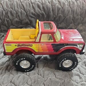 NYLINT The BUZZARD Red and Yellow Monster Toy Truck with Oversized Wheels
